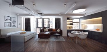 45平现代简约一居，筑就都市理想栖居——朗悦湾张先生新家装修实景赏析